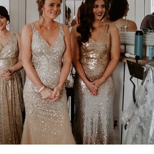 Gold Sequin Ombre Maxi Dress
